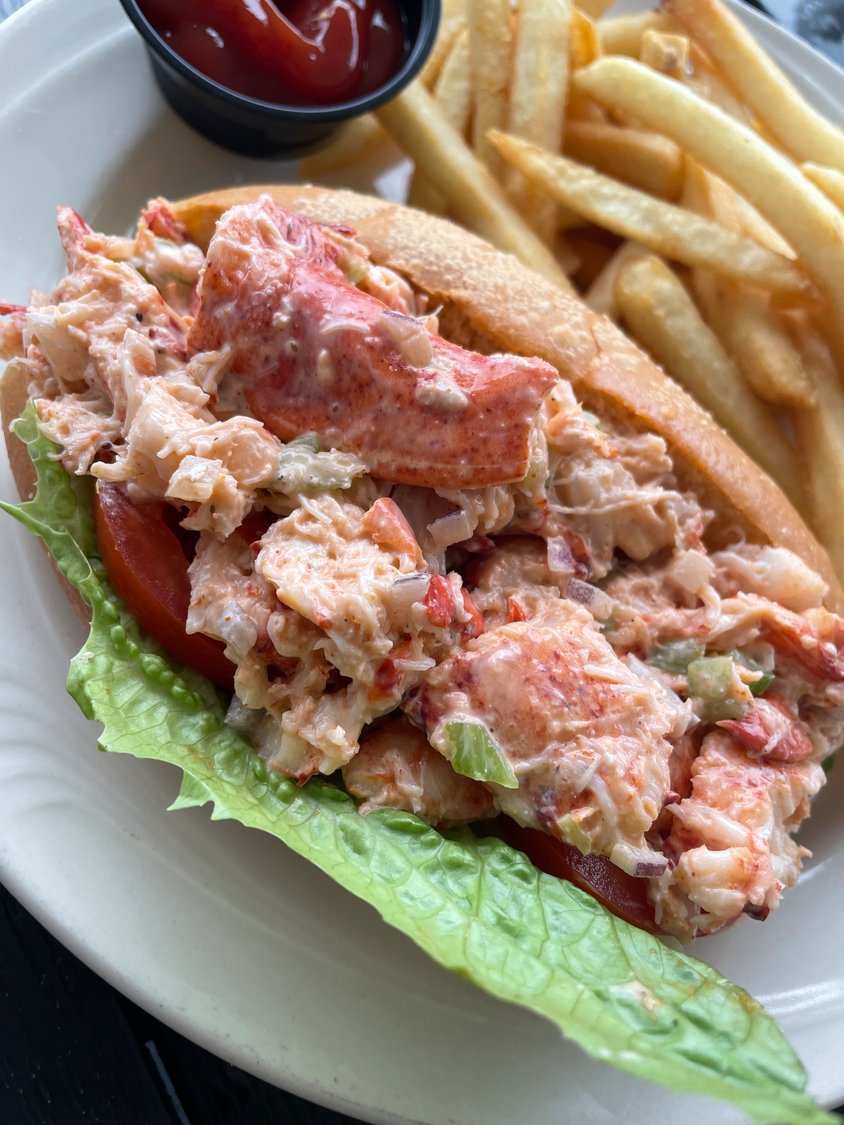 A classic lobster roll as fresh as you can get.